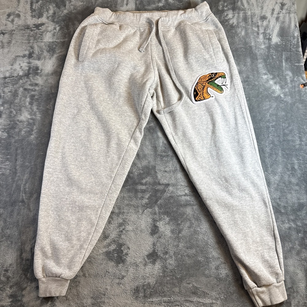 Vintage Three Layer FAMU Rattlers Florida A&M Jogger Sweatpants Gray Mens Large